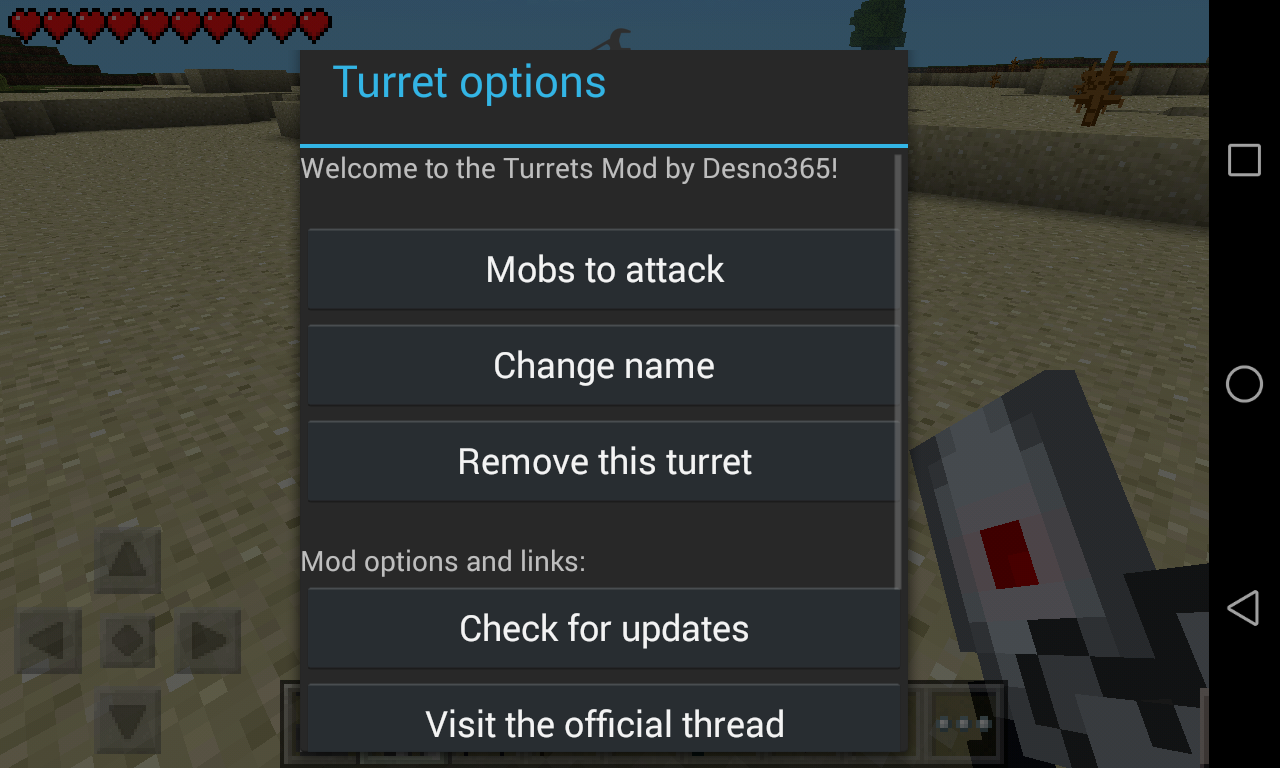 turrets option ui